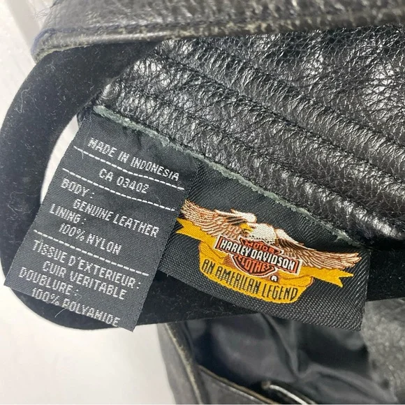 Harley Davidson Chaps Women XS Black Leather Riding Genuine Flared Leg Snap Away - Picture 6 of 9